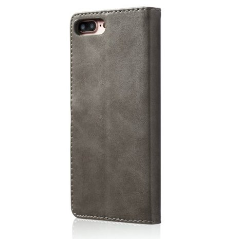 LC.IMEEKE Wallet / portemonne hoesje for iPhone 8 Plus / iPhone 7 Plus - Grijs