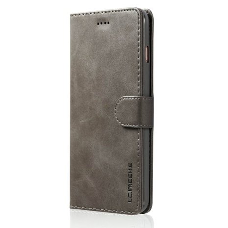 LC.IMEEKE Wallet / portemonne hoesje for iPhone 8 Plus / iPhone 7 Plus - Grijs