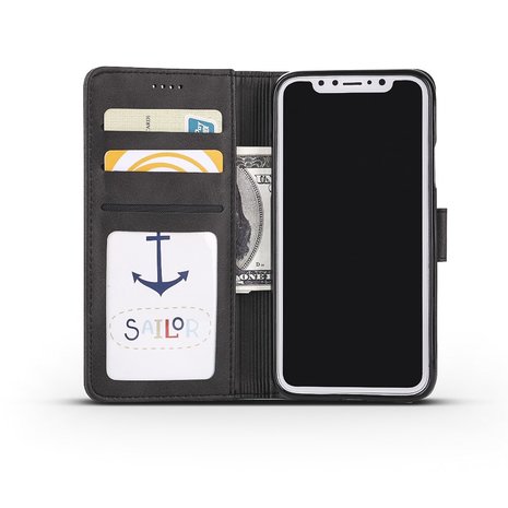 LC.IMEEKE Wallet / portemonne hoesje voor iPhone Xs / X&nbsp;- zwart