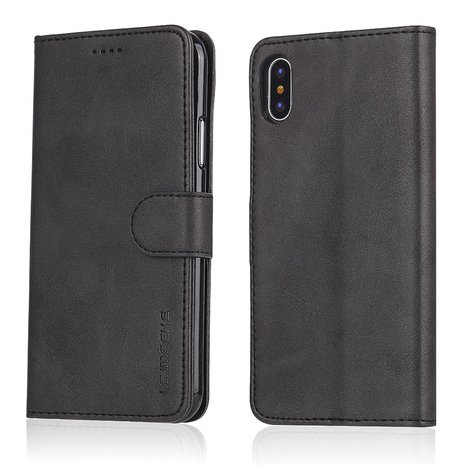 LC.IMEEKE Wallet / portemonne hoesje voor iPhone Xs / X&nbsp;- zwart