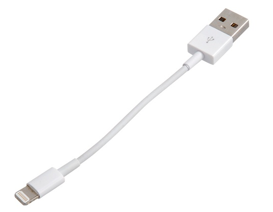 Korte Lightning naar USB kabel - Wit