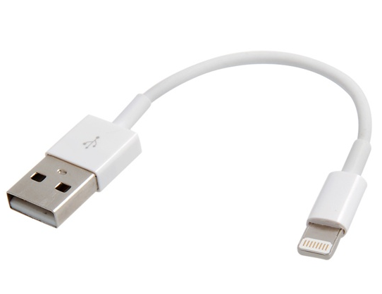 Korte Lightning naar USB kabel - Wit