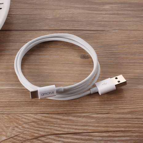USB-C Kabel naar USB A Kabel o.a. voor iPhone 15, iPad Pro (2018 / 2020 / 2021 / 2022), Samsung Galaxy e.d. - 1 meter - Wit
