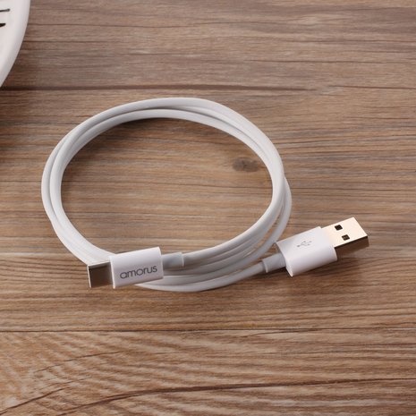 Amorus USB-C Kabel naar USB A Kabel o.a. voor iPad pro (2018), Samsung Galaxy e.d. - 1 meter - Wit