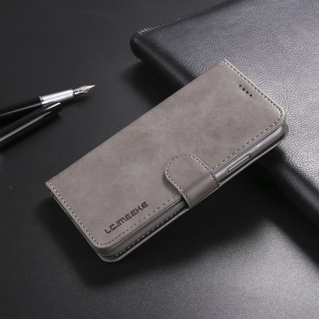 LC.IMEEKE Wallet / portemonne hoesje voor iPhone Xs / X&nbsp;- grijs