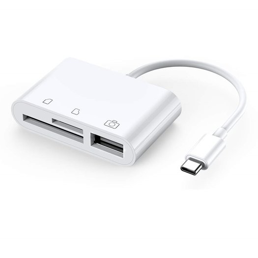 USBC Camera connection kit 3 in 1 voor iPad Pro & andere apparaten met USBC aansluiting / USB