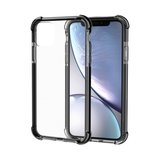 iPhone 11 / iPhone XR bumper case TPU + acryl - transparant zwart
