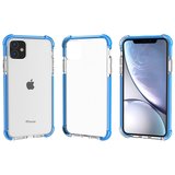 iPhone 11 / iPhone XR bumper case TPU + acryl - transparant blauw