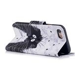 iPhone 7 / 8 wallet case hoesje met katten - wit
