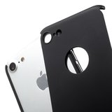 iPhone 7 / 8 hoesje armor case 360 met tempered glass - zwart 