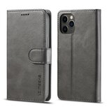 LC.IMEEKE Wallet / portemonnee hoesje voor iPhone 12 - grijs LC.IMEEKE Wallet / portemonnee hoesje voor iPhone 12 - grijs