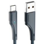 Korte USB-A naar USB-C Oplaadkabel - Zwart Korte USB-A naar USB-C Oplaadkabel - Zwart