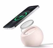 Siliconen standaard voor MagSafe oplader iPhone Dock Roze Siliconen standaard voor MagSafe oplader iPhone Dock Roze
