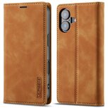 LC.IMEEKE iPhone 16 Portemonnee Hoesje - Cognac LC.IMEEKE iPhone 16 Portemonnee Hoesje - Cognac