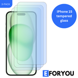 3-Pack iPhone 15 Gehard Glas Screenprotector - Transparant met Doekjes  3-Pack iPhone 15 Gehard Glas Screenprotector - Transparant met Doekjes