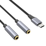 USB-C naar 2 x 3.5 mm jack Headphone splitter voor iPhone / iPod / iPad USB-C naar 2 x 3.5 mm jack Headphone splitter voor iPhone / iPod / iPad
