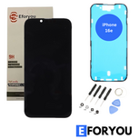  iPhone 16e Scherm Reparatieset Compleet - LCD & Touchscreen A+ incl. Frame Sticker - Zwart