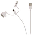 Valueline 3-in-1 kabel 30 pin, Micro usb & Lightning o.a. voor iPad & iPhone Valueline 3-in-1 kabel 30 pin, Micro usb & Lightning o.a. voor iPad & iPhone