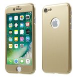 iPhone SE (2020) / 7 / 8 hoesje armor case 360 met tempered glass - goud iPhone SE (2020) / 7 / 8 hoesje armor case 360 met tempered glass - goud