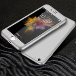 iPhone SE (2020) / 7 / 8 hoesje armor case 360 met tempered glass - zilver iPhone SE (2020) / 7 / 8 hoesje armor case 360 met tempered glass - zilver