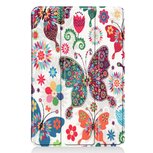 Tri-fold smart case hoes voor iPad mini (2019) / iPad mini 4 - vlinders en bloemen Tri-fold smart case hoes voor iPad mini (2019) / iPad mini 4 - vlinders en bloemen