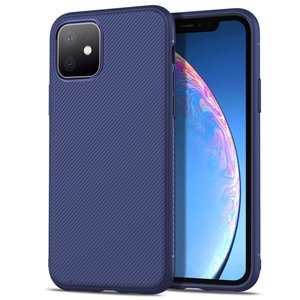 Jazz Series Texture TPU back cover hoesje voor iPhone 11 6.1-inch - blauw