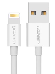 Ugreen 1 meter lightning naar USB kabel - wit