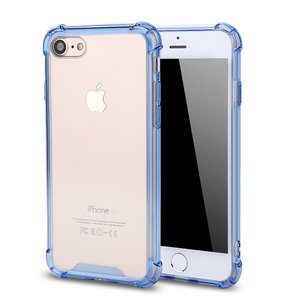 iPhone SE (2020) / 7 / 8 bumper case TPU + acryl - transparant blauw